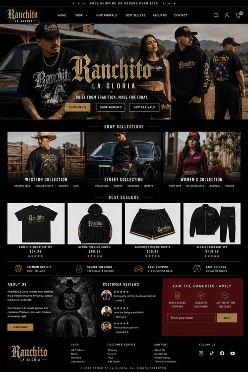 Ranchito La Gloria clothing line